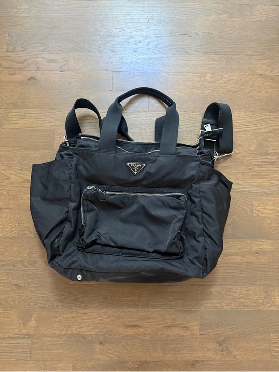 Prada Handbags - Prada Black Nylon Duffel Bag with Removable Shoulder Strap